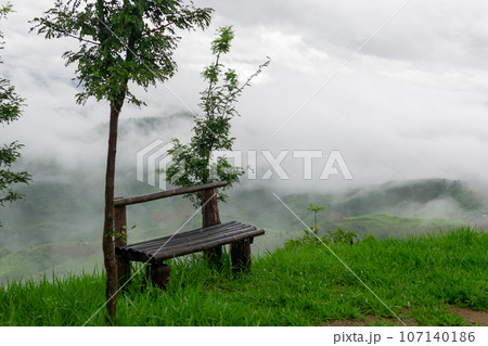 Natural mountain view on Doi Chang, Chiang Rai Province, Thailand Natural mountain view on Doi Chang, Chiang Rai Province, Thailand 107140186