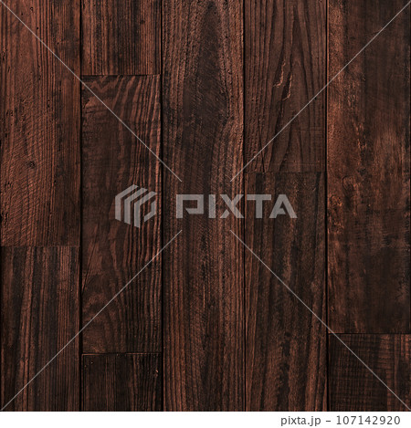赤茶色の木目の粗い製材の古びた板壁の正方形の背景画像 赤茶色の木目の粗い製材の古びた板壁の正方形の背景画像 107142920
