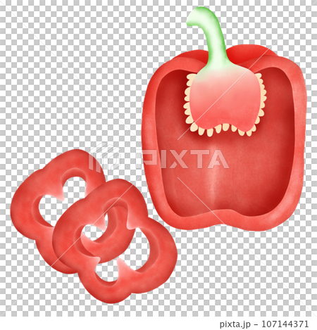 red bell pepper red bell pepper 107144371