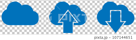 クラウド アイコンセット 青 クラウド アイコンセット 青 107144651