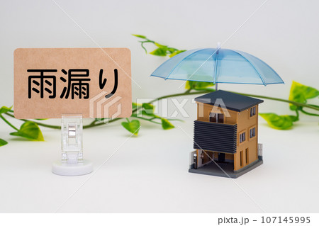 雨漏りした片流れ屋根の住宅のイメージ 雨漏りした片流れ屋根の住宅のイメージ 107145995