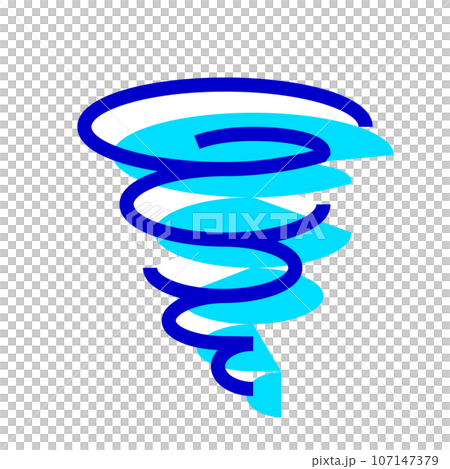 代表天氣、龍捲風的雙色風格圖標 107147379