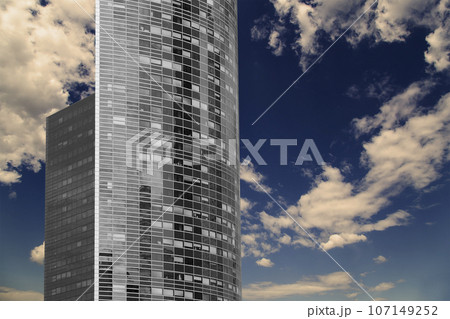 Skyscrapers La Defense (against the background of a sky at sunset), commercial and business center of Paris, France Skyscrapers La Defense (against the background of a sky at sunset), commercial and business center of Paris, France 107149252