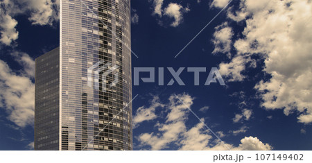 Skyscrapers La Defense (against the background of a sky at sunset), commercial and business center of Paris, France Skyscrapers La Defense (against the background of a sky at sunset), commercial and business center of Paris, France 107149402