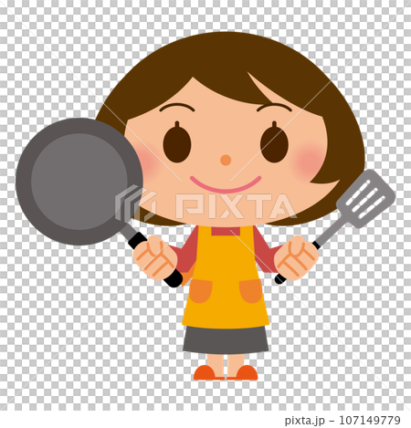 圍裙做菜的女人 圍裙做菜的女人 107149779