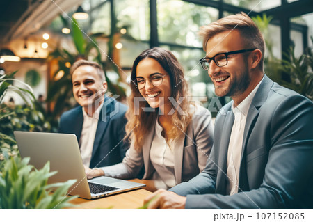 Group of success business people working at the office with colleagues. Full concentration at work. Group of success business people working at the office with colleagues. Full concentration at work. 107152085