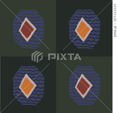 patchwork pattern on dark background. Vector illustration 107152225