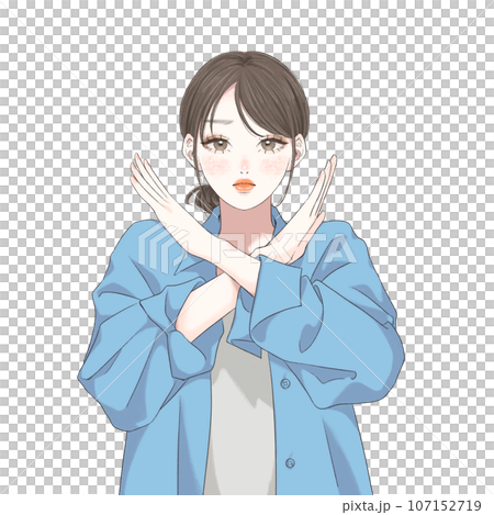 A woman making a pair by hand 107152719