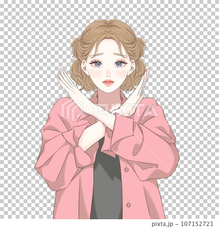 A woman making a pair by hand 107152721