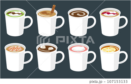 ホットドリンクのセット 107153133