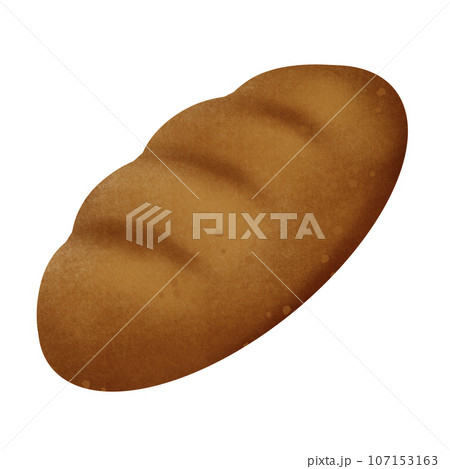 draw of baguette, no background 107153163
