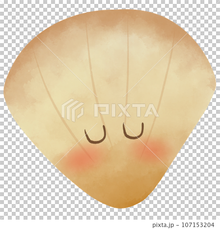 cate cartoon yellow cute water color shell, no background 107153204