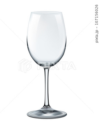 photorealistic empty wine glass isolated photorealistic empty wine glass isolated 107156026