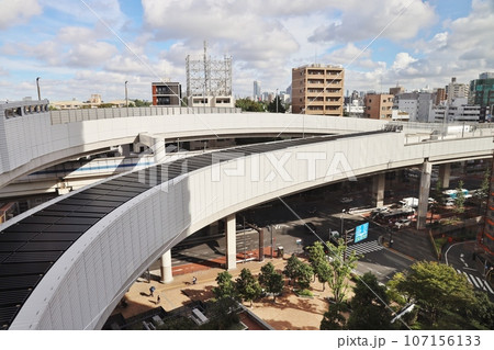 首都高大橋ジャンクション俯瞰 107156133