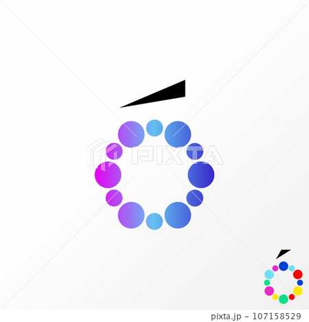 Logo design graphic concept creative abstract premium vector stock sign letter initial O font circle big small. Related to monogram typography network 107158529