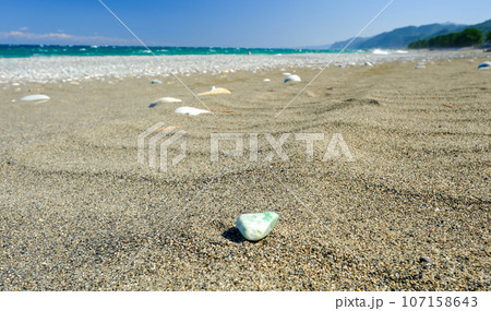 砂浜のヒスイ原石 107158643
