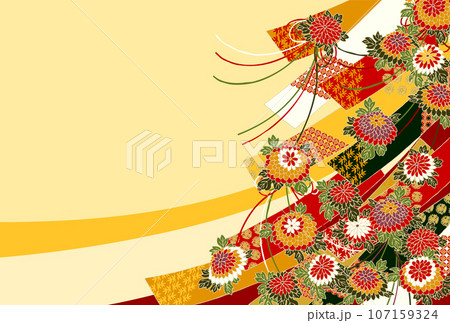 短冊 菊 花尽くし 黄 短冊 菊 花尽くし 黄 107159324