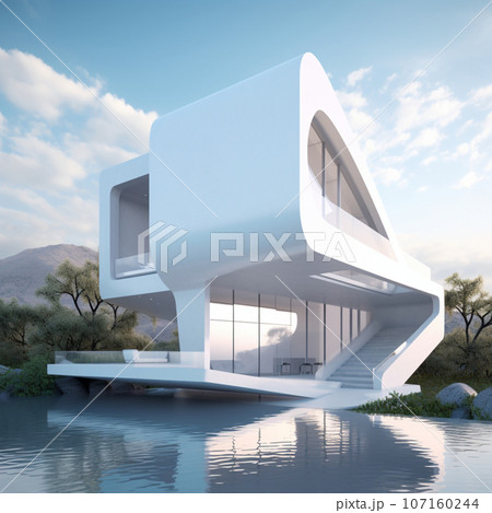 Generative Ai Illustration. Architecture. High quality photo 107160244