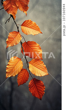 Autumn background. Generative Ai Illustration. 107160944