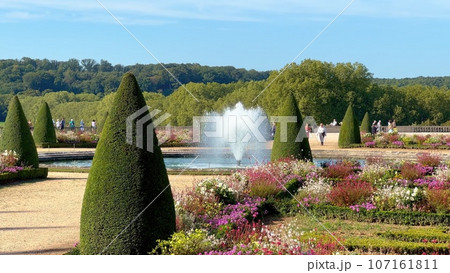 The beautiful gardens at Versailles Castle in Paris The beautiful gardens at Versailles Castle in Paris 107161811