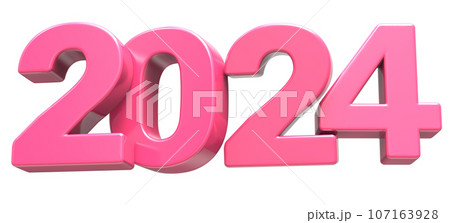 2024 number 3d render 2024 number 3d render 107163928