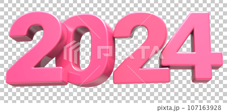 2024 number 3d render 2024 number 3d render 107163928