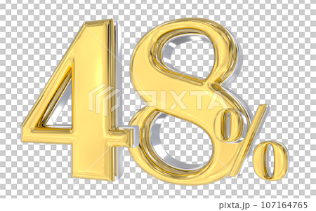 3d rendering gold metal number 3d rendering gold metal number 107164765