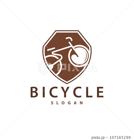 Bicycle Logo Design Template Minimalist Illustration 107165299
