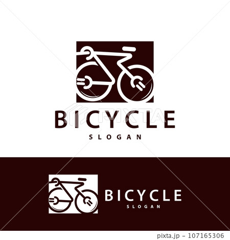 Bicycle Logo Design Template Minimalist Illustration 107165306