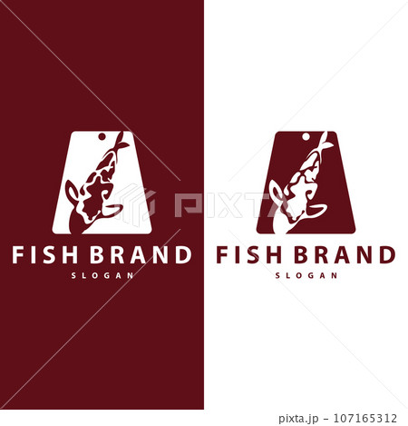Koi Fish Logo Simple Design Vector Illustration 107165312