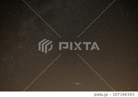 Night sky with stars - Perseids. Background for space exploration and night photography. 107166565