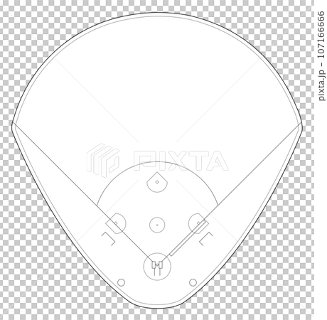人造草皮圓頂棒球場的線條藝術 人造草皮圓頂棒球場的線條藝術 107166666