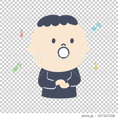 Illustration of a singing boy 107167206