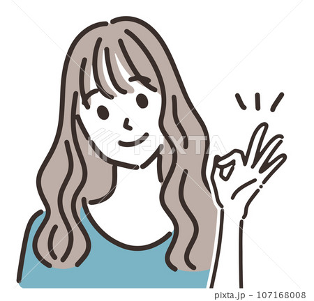 女性・女の子のイラスト素材 107168008