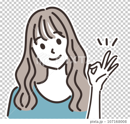 女性・女の子のイラスト素材 107168008