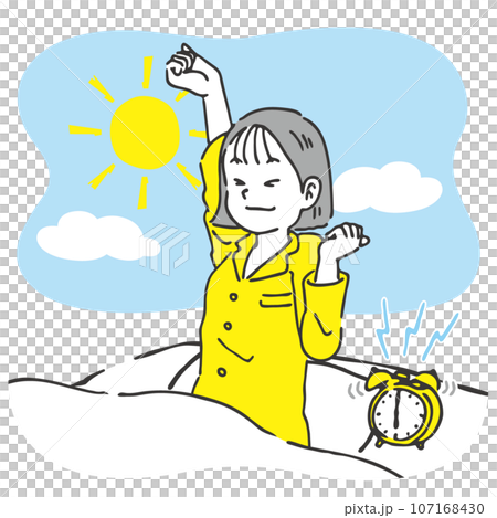 早上醒來神清氣爽的女人,手寫風格,2 種顏色 早上醒來神清氣爽的女人,手寫風格,2 種顏色 107168430