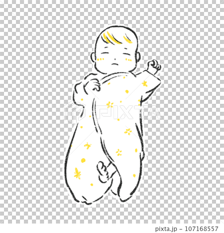 Sleeping baby illustration Sleeping baby illustration 107168557