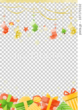 五顏六色的聖誕禮物和襪子框架 107170102