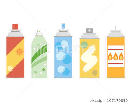 スプレー缶やカセットボンベをイメージしたイラスト 107170850