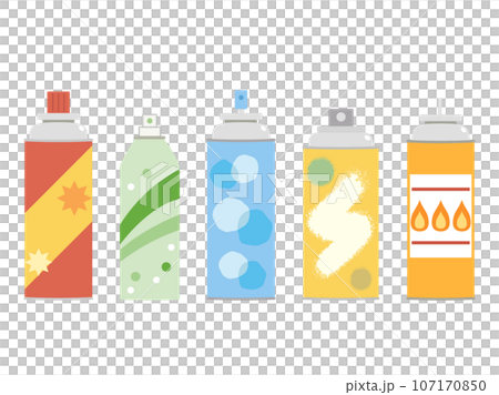 スプレー缶やカセットボンベをイメージしたイラスト 107170850