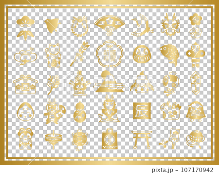 2024年金色日式圖示集 107170942