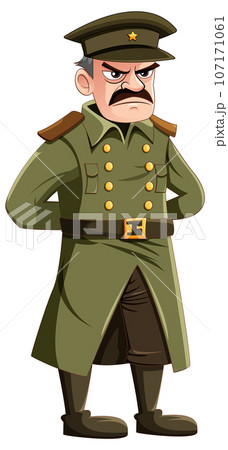 Serious Military Officer with Grumpy Expression Serious Military Officer with Grumpy Expression 107171061