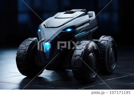 Futuristic Outdoor Security Robot Futuristic Outdoor Security Robot 107171195