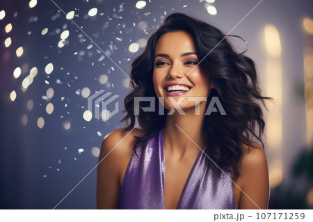 Lilac Luminance: Celebratory Elegance in Focus 107171259