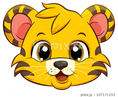 Little Cute Tiger Cartoon Character Little Cute Tiger Cartoon Character 107172291