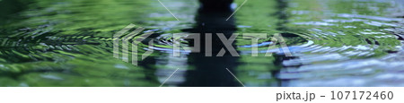 水面に映る波紋 107172460
