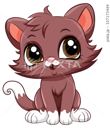Little Cute Cat Cartoon Character Little Cute Cat Cartoon Character 107173484