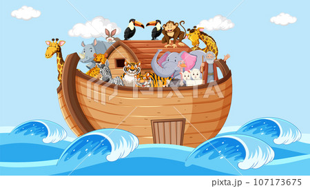 Noah's Ark with Animals 107173675