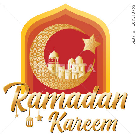 Ramadan Kareem Poster Vector Ramadan Kareem Poster Vector 107173705