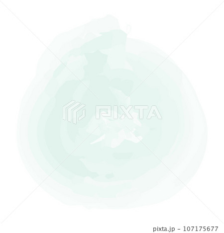 Watercolor pastel brush stroke round icon. Watercolor stain. Decorative abstract geometric element. 107175677